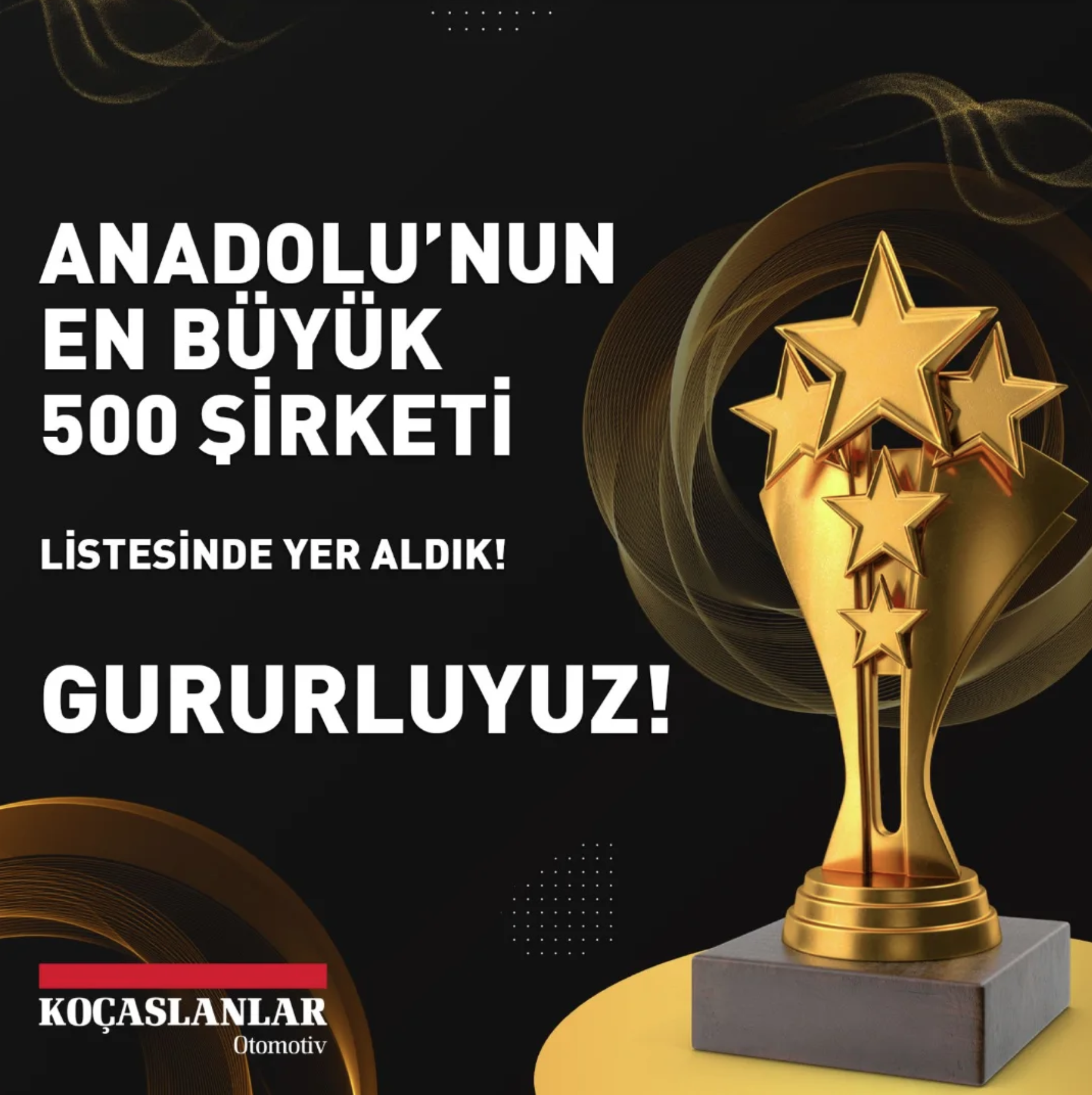 Ekonomist Dergisi’nin açıkladığı “Anadolu’nun En Büyük 500 Şirketi” arasında yer almaktan gurur duyu